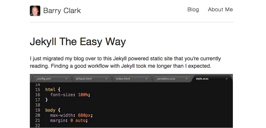 Jekyll Boilerplate - theme screenshot